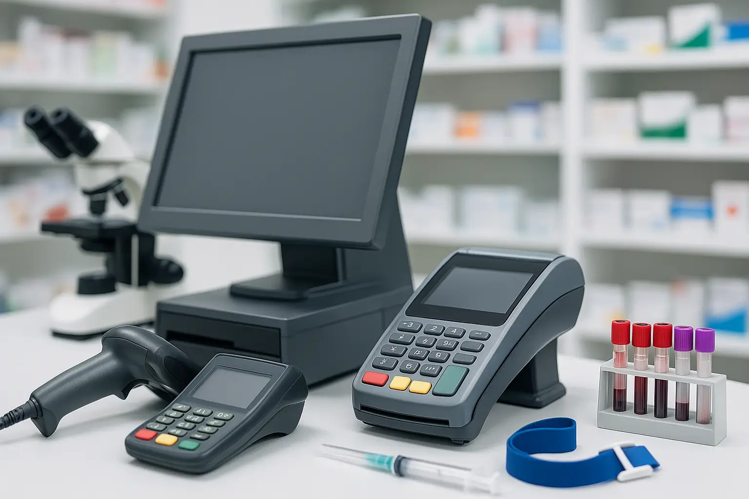 Medical complex FBR POS integration at a healthcare billing desk