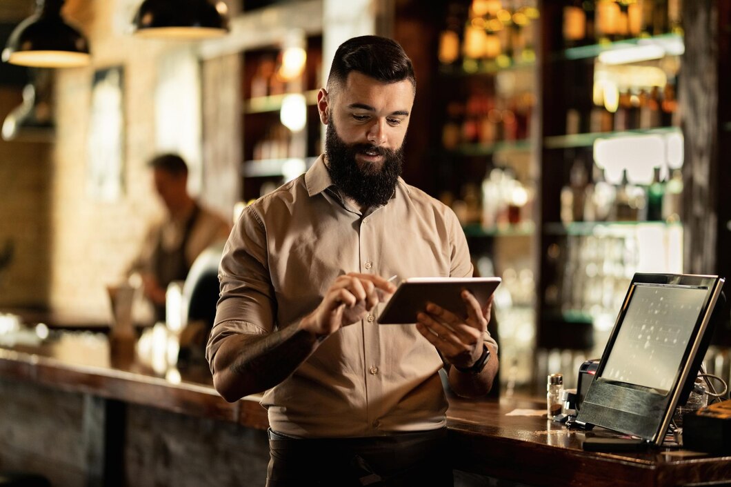 Restaurant staff taking orders with myPOS RestroPro